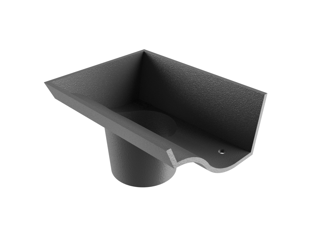 4.5" Victorian Ogee Gutter Dropend Outlet 2.5" Internal Primed - Trade Warehouse