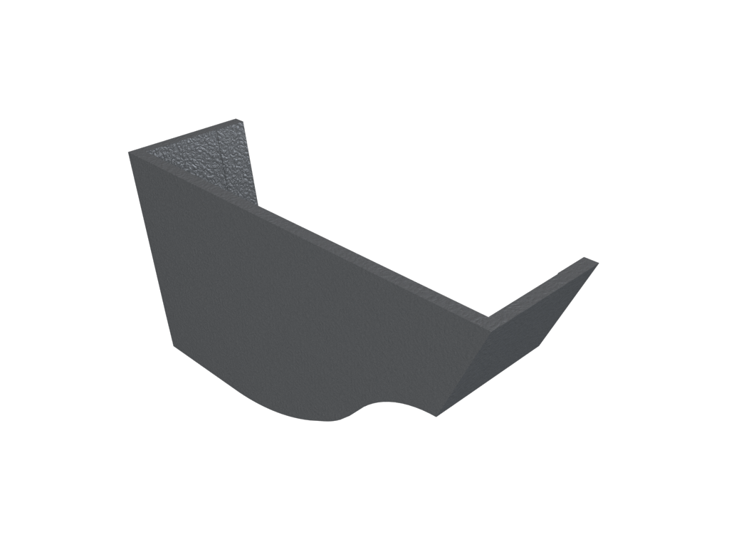4.5" Victorian Ogee Gutter Left Hand Internal Stopend Primed - Trade Warehouse