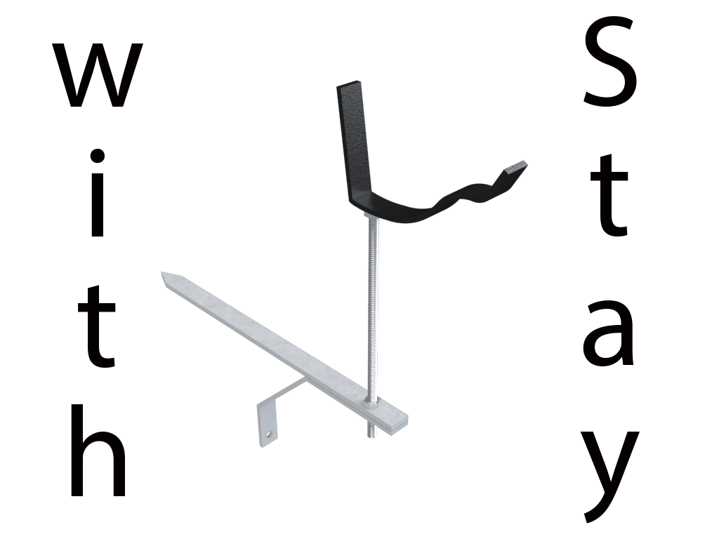 4.5" Victorian Ogee Gutter Rise & Fall Bracket + 13" Stay Painted - Trade Warehouse