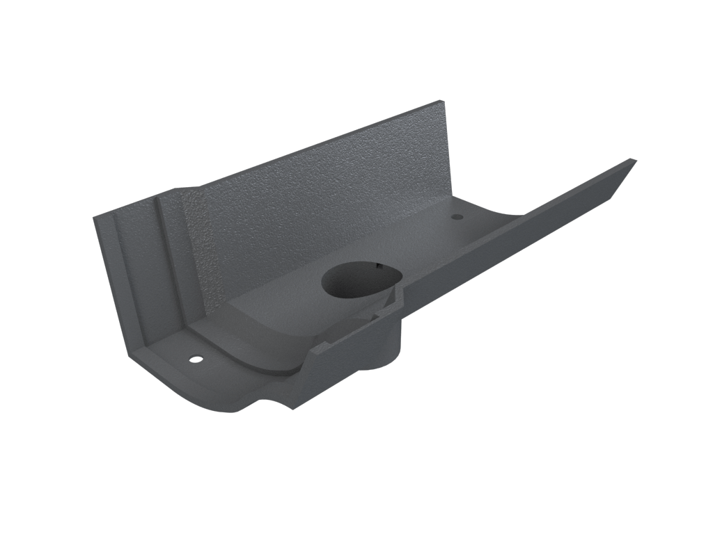 4.5" Victorian Ogee Gutter Running Outlet 3" Primed - Trade Warehouse