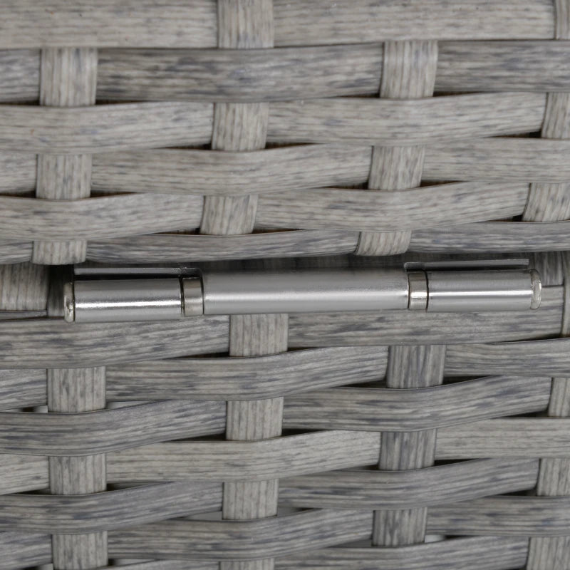 Grey 4 Rattan Wicker Sofa Set With Coffee Table, Side Storage Box & Cushions