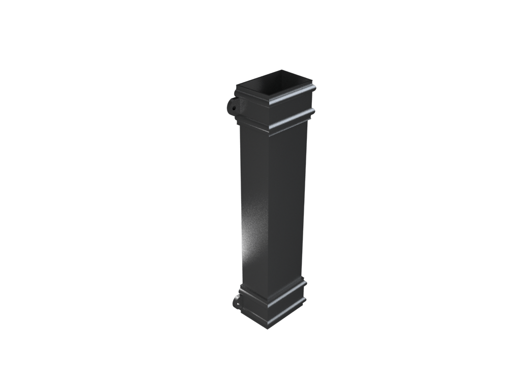 4x3" Rectangular Eared Double Collared Downpipe x 3ft Painted - Trade Warehouse
