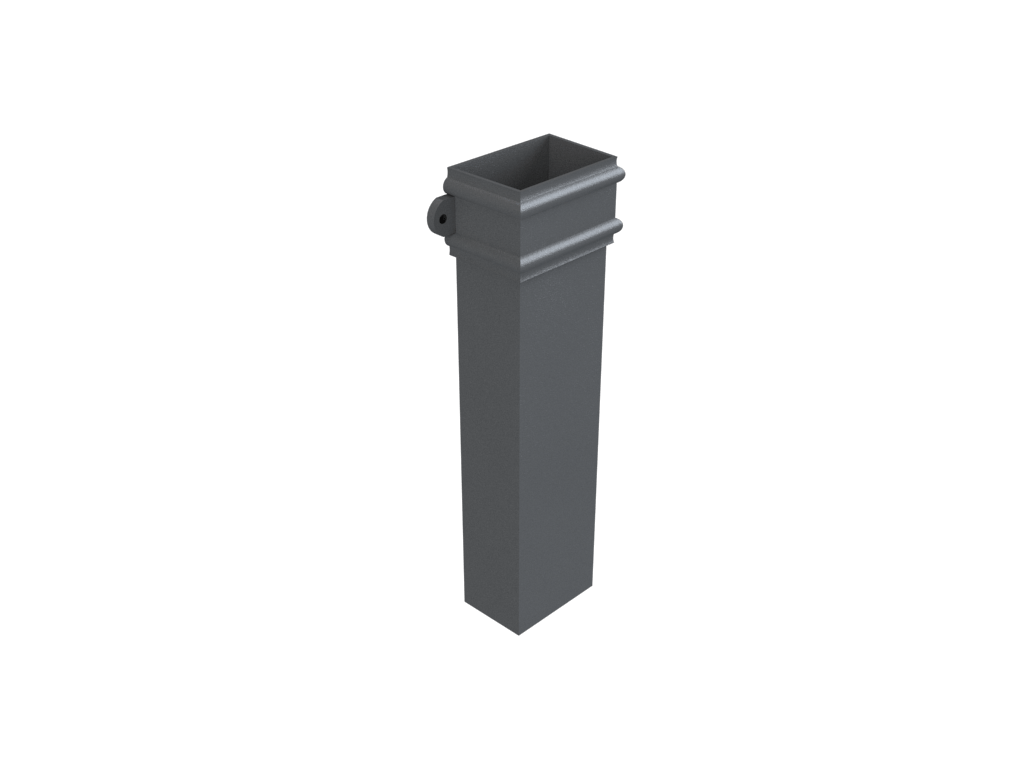 4x3" Rectangular Eared Downpipe x 6ft Primed - Trade Warehouse