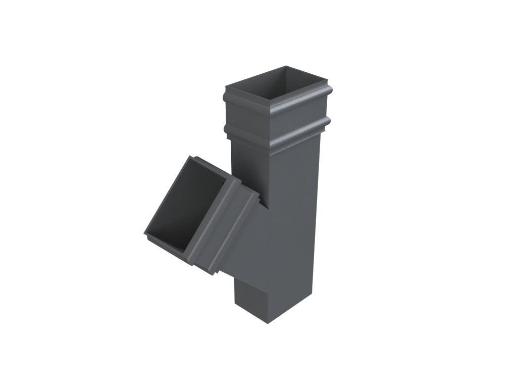 4x3" Rectangular Uneared Left Hand 135 Degree Branch Primed - Trade Warehouse
