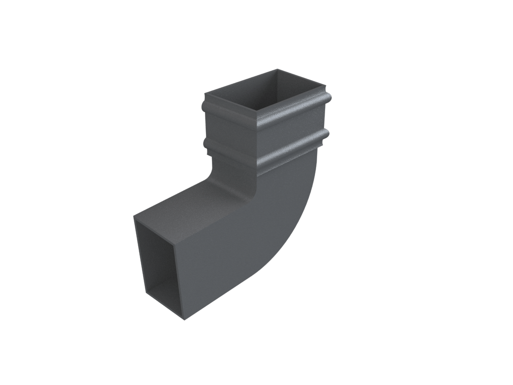 4x3" Rectangular Uneared Left Hand 92.5 Degree Bend Primed - Trade Warehouse