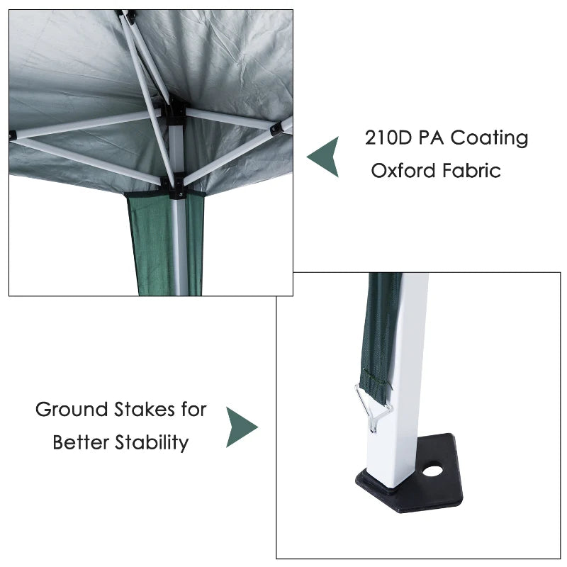 Green Slant Leg Pop Up Gazebo with Carry Bag