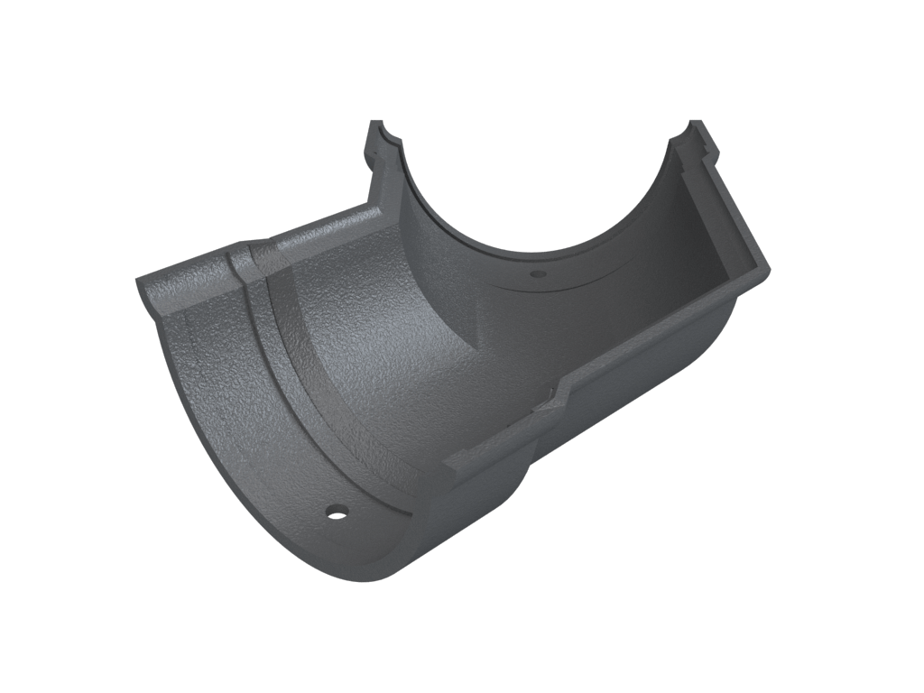 5" Beaded Half Round Gutter 135 Degree Angle Primed - Trade Warehouse