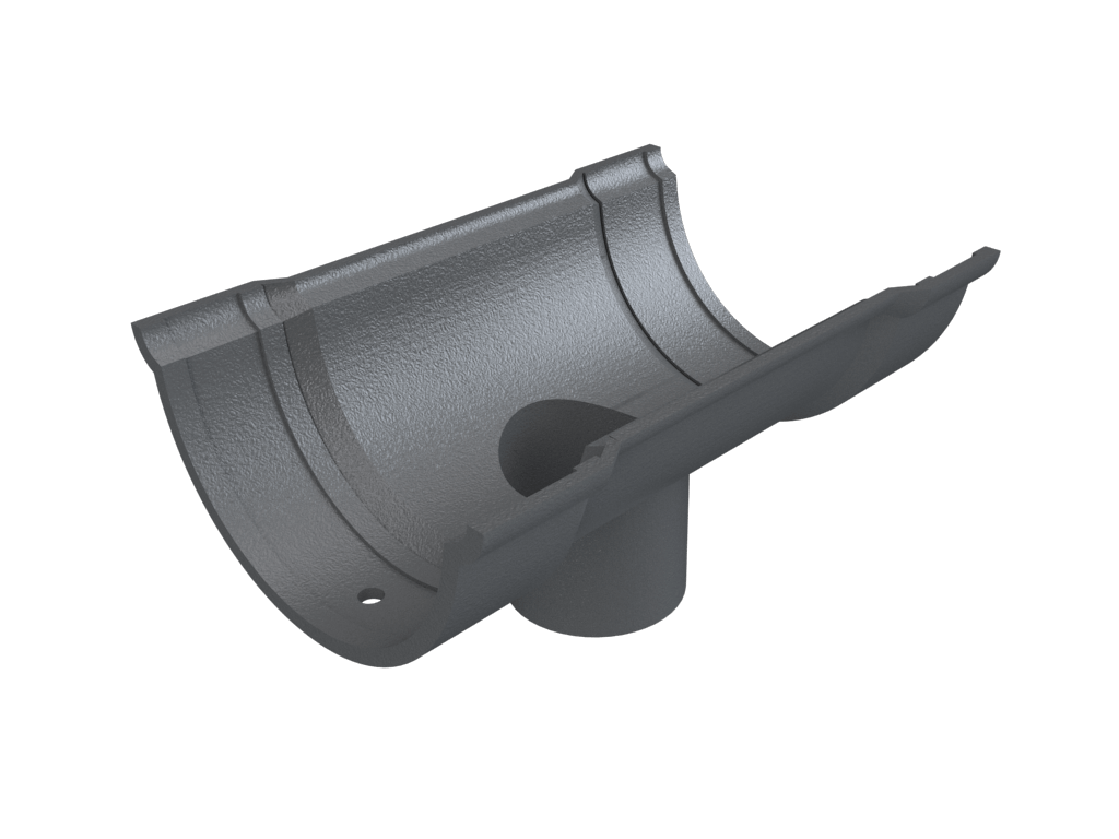 5" Beaded Half Round Gutter Running Outlet 2.5" Primed - Trade Warehouse