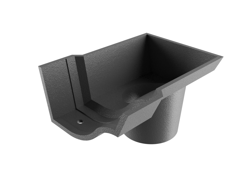 5" Victorian Ogee Gutter Dropend Outlet 2.5" External Primed - Trade Warehouse