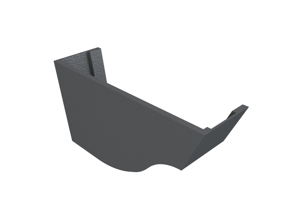 5" Victorian Ogee Gutter Left Hand External Stopend Primed - Trade Warehouse