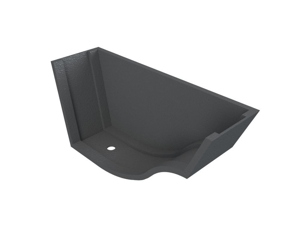 5" Victorian Ogee Gutter Right Hand External Stopend Primed - Trade Warehouse