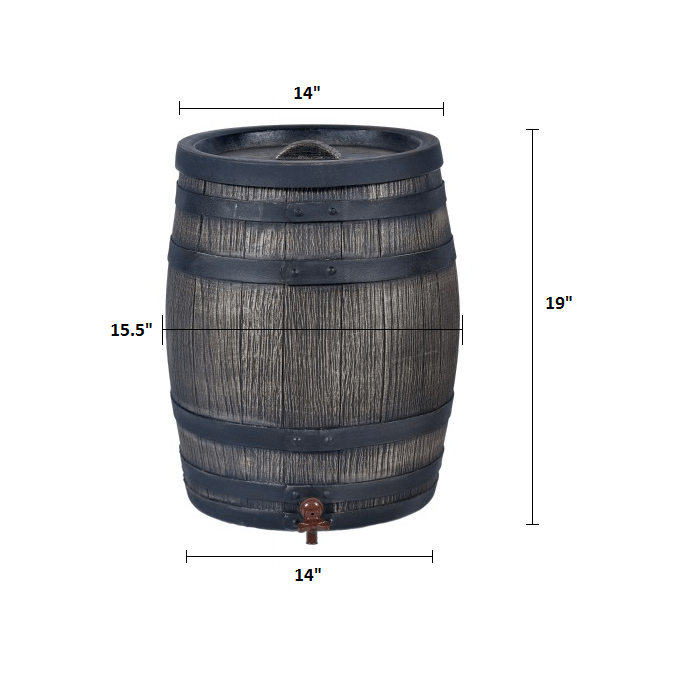 50L Wood Effect Barrel - Trade Warehouse