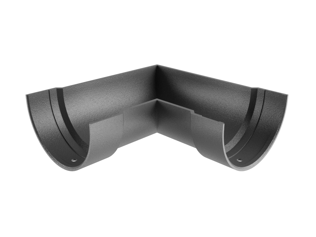 5x3" Deepflow Half Round Gutter 90 Degree Angle Primed - Trade Warehouse