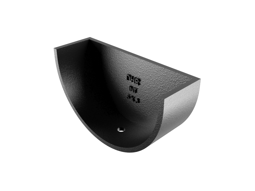 5x3" Deepflow Half Round Gutter Internal Stopend Painted - Trade Warehouse