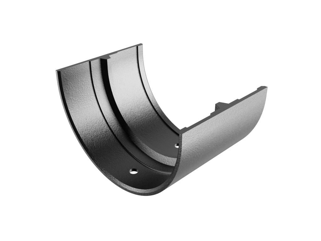 5x3" Deepflow Half Round Gutter Union Connector Painted - Trade Warehouse