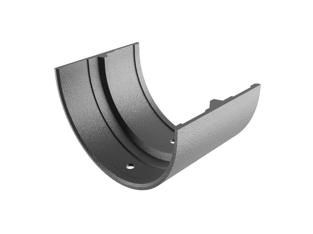5x3" Deepflow Half Round Gutter Union Connector Primed - Trade Warehouse