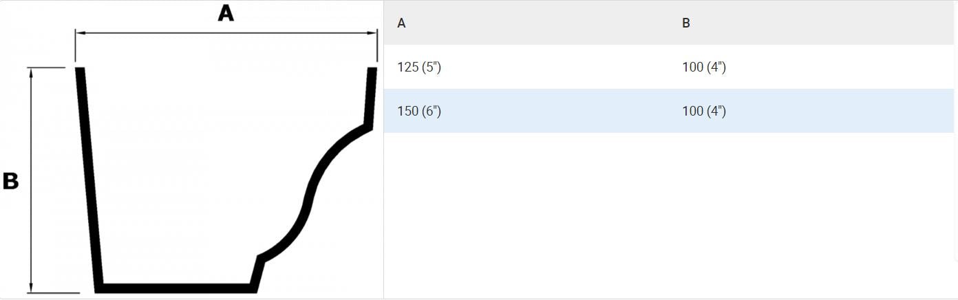 5x4" Moulded Ogee Gutter 135 Degree External Angle Painted - Trade Warehouse