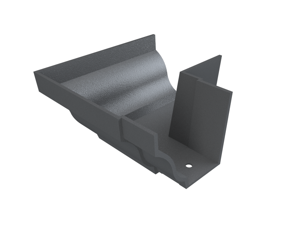 5x4" Moulded Ogee Gutter 90 Degree External Angle Primed - Trade Warehouse