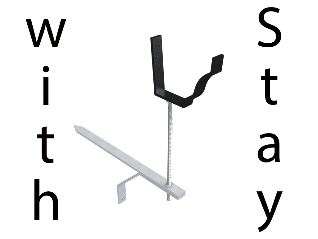 5x4" Moulded Ogee Gutter Rise & Fall Bracket + 13" Stay Painted - Trade Warehouse