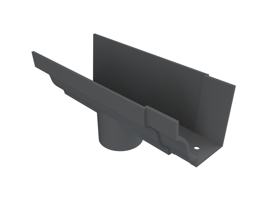 5x4" Moulded Ogee Gutter Running Outlet 4x3" Primed - Trade Warehouse