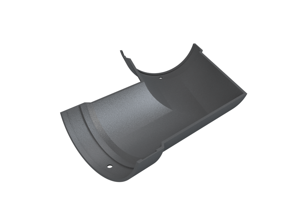 6" Plain Half Round Gutter 120 Degree Angle Primed - Trade Warehouse