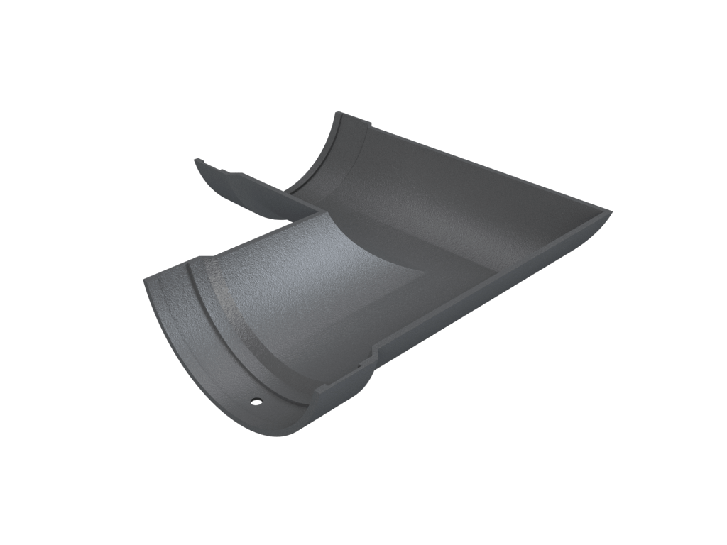 6" Plain Half Round Gutter 90 Degree Angle Primed - Trade Warehouse