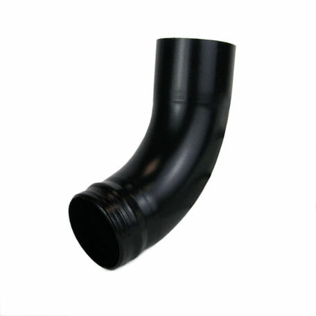 60mm Black Galvanised Steel Downpipe Shoe - Trade Warehouse