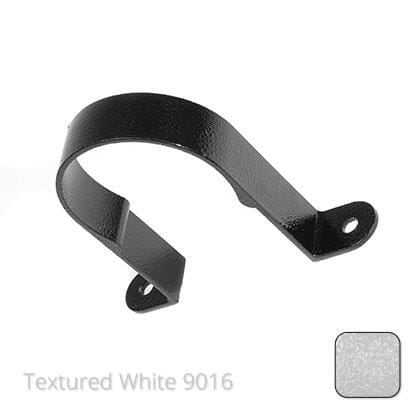 63mm (2.5") Aluminium Downpipe Clip - Textured Traffic White RAL 9016 - Trade Warehouse