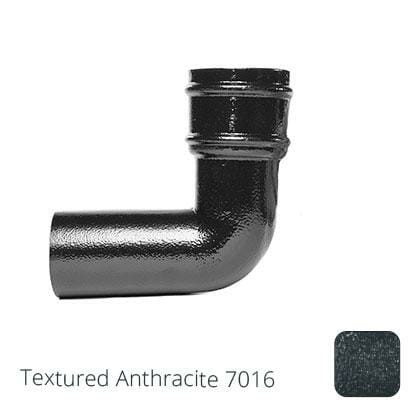 63mm (2.5") Cast Aluminium 90 Degree Bend without Ears - Textured Anthracite Grey RAL 7016 - Trade Warehouse