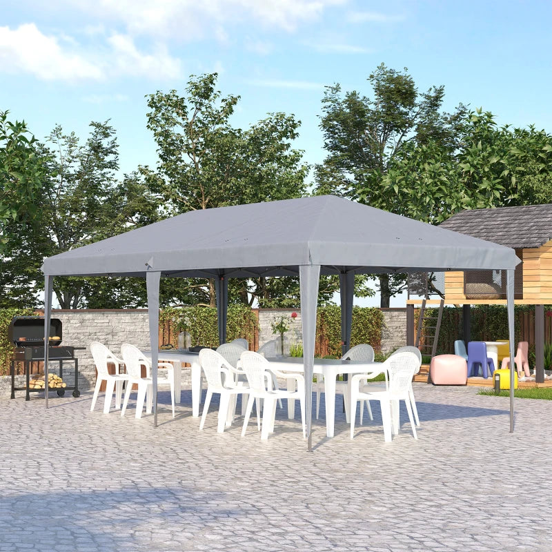 3m x 6m Grey Pop Up Gazebo With Carrying Bag