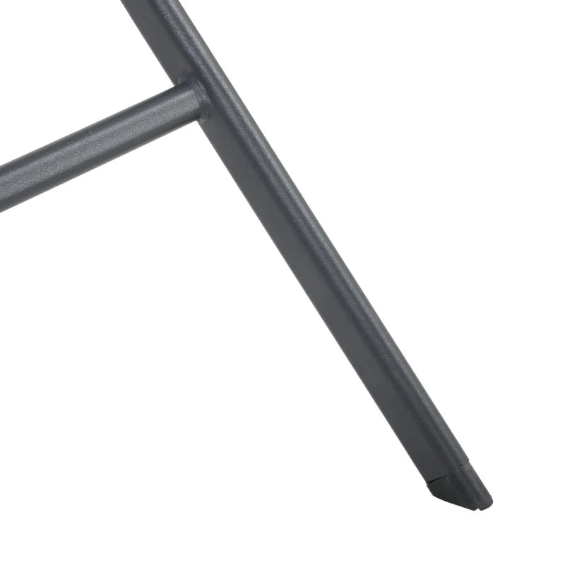 Light Grey Rattan Bistro Set With Foldable Table and Chairs