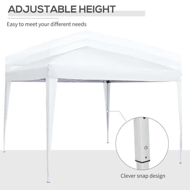 3m x 3m White Pop Up Gazebo