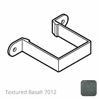 75 x 75mm (3"x3") Aluminium Flush Downpipe Clip - Textured 7012 Basalt Grey - Trade Warehouse