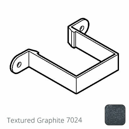 75 x 75mm (3"x3") Aluminium Flush Downpipe Clip - Textured 7024 Graphite Grey - Trade Warehouse