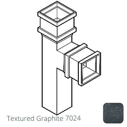 75 x 75mm (3"x3") Cast Aluminium 90 Degree Branch without Ears - Textured 7024 Graphite Grey - Trade Warehouse