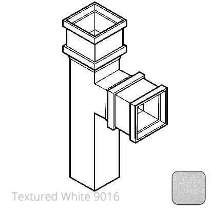 75 x 75mm (3"x3") Cast Aluminium 90 Degree Branch without Ears - Textured 9016 White - Trade Warehouse