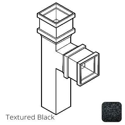 75 x 75mm (3"x3") Cast Aluminium 90 Degree Branch without Ears - Textured Black - Trade Warehouse