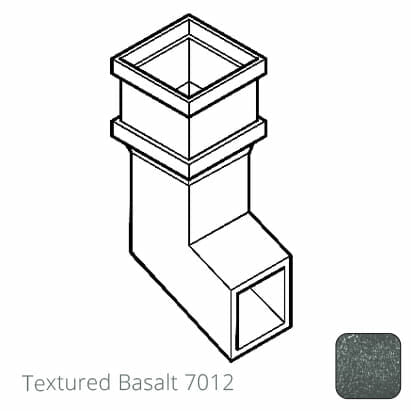 75 x 75mm (3"x3") Cast Aluminium Shoe Non-Eared - Textured 7012 Basalt Grey - Trade Warehouse