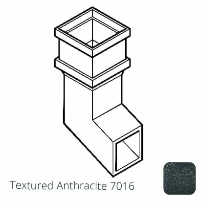 75 x 75mm (3"x3") Cast Aluminium Shoe Non-Eared - Textured 7016 Anthracite Grey - Trade Warehouse
