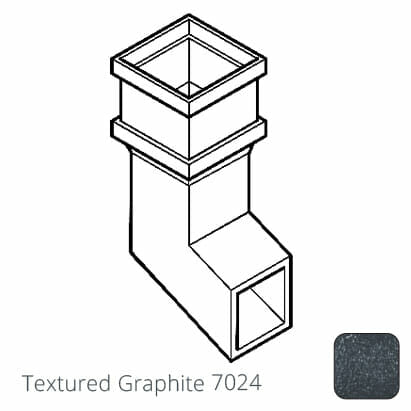 75 x 75mm (3"x3") Cast Aluminium Shoe Non-Eared - Textured 7024 Graphite Grey - Trade Warehouse