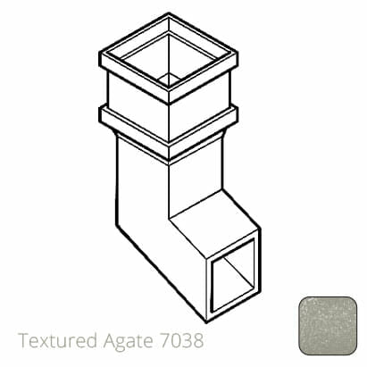 75 x 75mm (3"x3") Cast Aluminium Shoe Non-Eared - Textured 7038 Agate Grey - Trade Warehouse