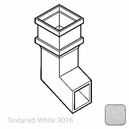 75 x 75mm (3"x3") Cast Aluminium Shoe Non-Eared - Textured 9016 White - Trade Warehouse