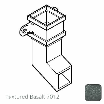 75 x 75mm (3"x3") Cast Aluminium Shoe with Ears - Textured 7012 Basalt Grey - Trade Warehouse