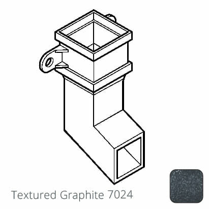 75 x 75mm (3"x3") Cast Aluminium Shoe with Ears - Textured 7024 Graphite Grey - Trade Warehouse