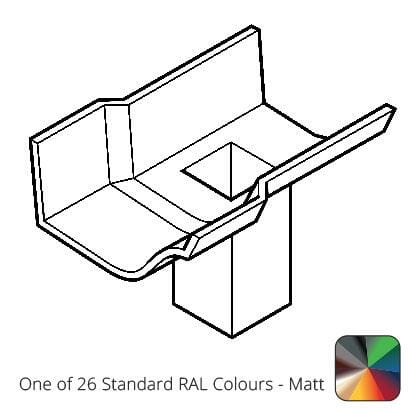 75x75 (3"x3") square outlet Cast Aluminium Victorian Ogee 125mm (5") Gutter Running Outlet - Single Spigot/Socket - One of 26 Standard RAl colours - Matt - Trade Warehouse