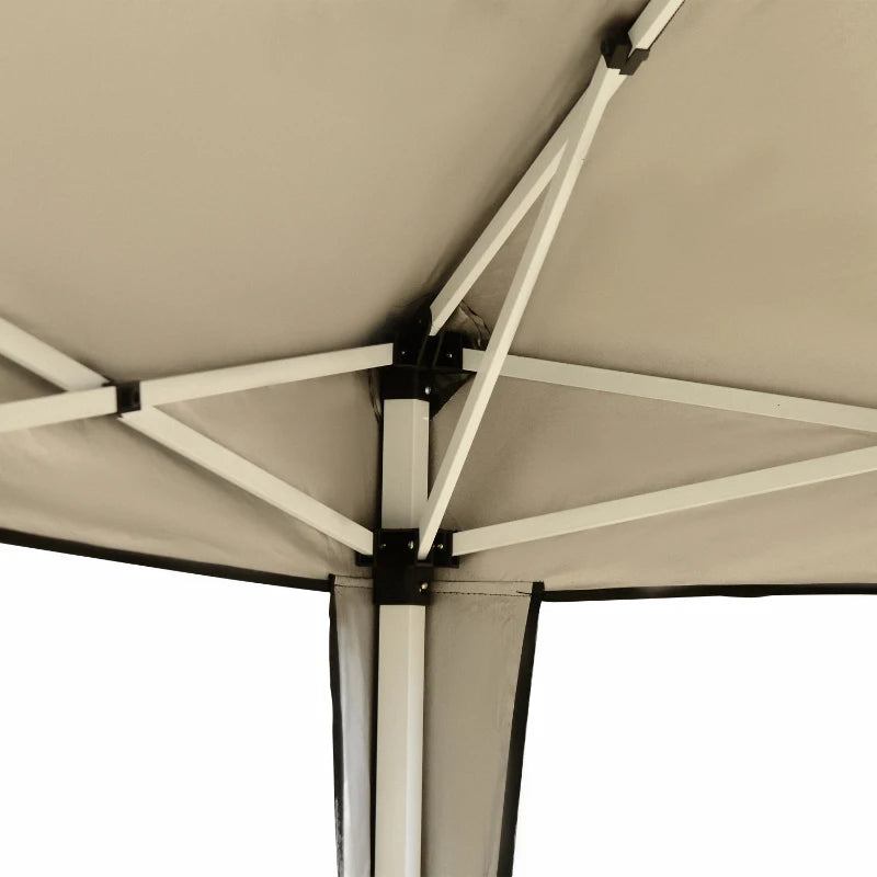 Black 3m x 3m Pop Up Gazebo