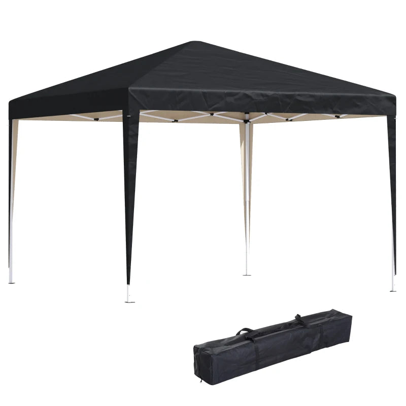 Black 3m x 3m Pop Up Gazebo
