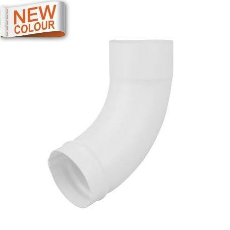 80mm 9016M White Galvanised Steel Downpipe Shoe - Trade Warehouse