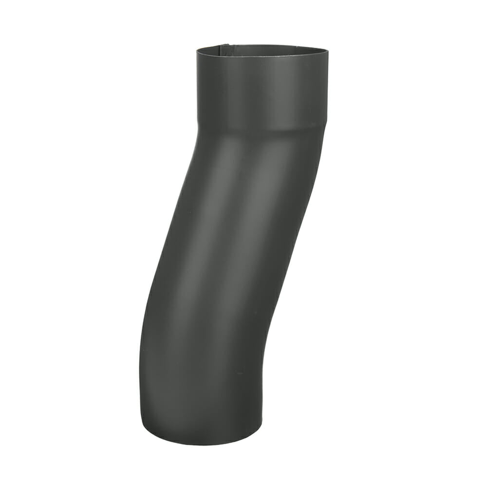 80mm Anthracite Grey Galvanised Steel Downpipe 60mm Projection Fixed Offset - Trade Warehouse