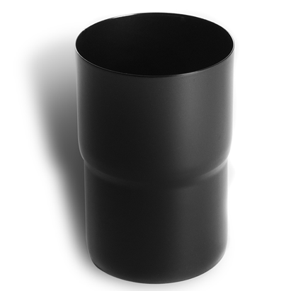 80mm Black Coated Galvanised Steel Downpipe Loose Connector - Trade Warehouse
